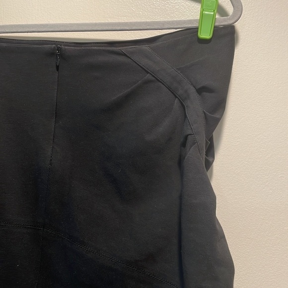 Brunello Cucinelli Black Ruched Slightly Pencil Angled Controlled MIDI Skirt - Picture 6 of 11